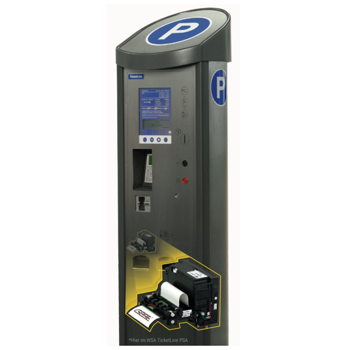 Thermo Ticket Einbaudrucker GeBE-COMPACT Plus in Parkautomat von WSA